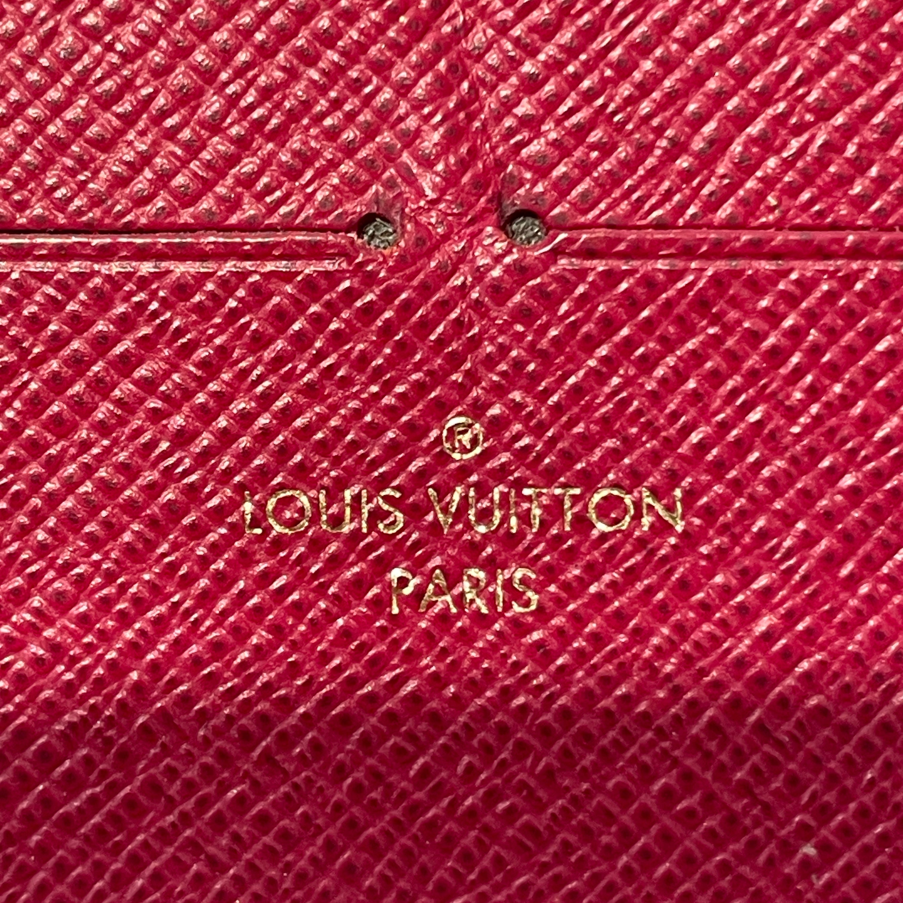 LOUIS VUITTON/Long Wallet/Leather/RED/