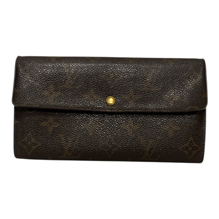 LOUIS VUITTON/Long Wallet/Leather/BRW/LV Monogram Sarah Wallet