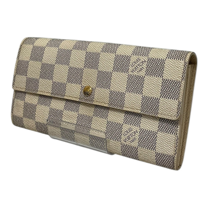 LOUIS VUITTON/Long Wallet/Monogram/Leather/WHT/SARAH LONG DAMIER AZUR