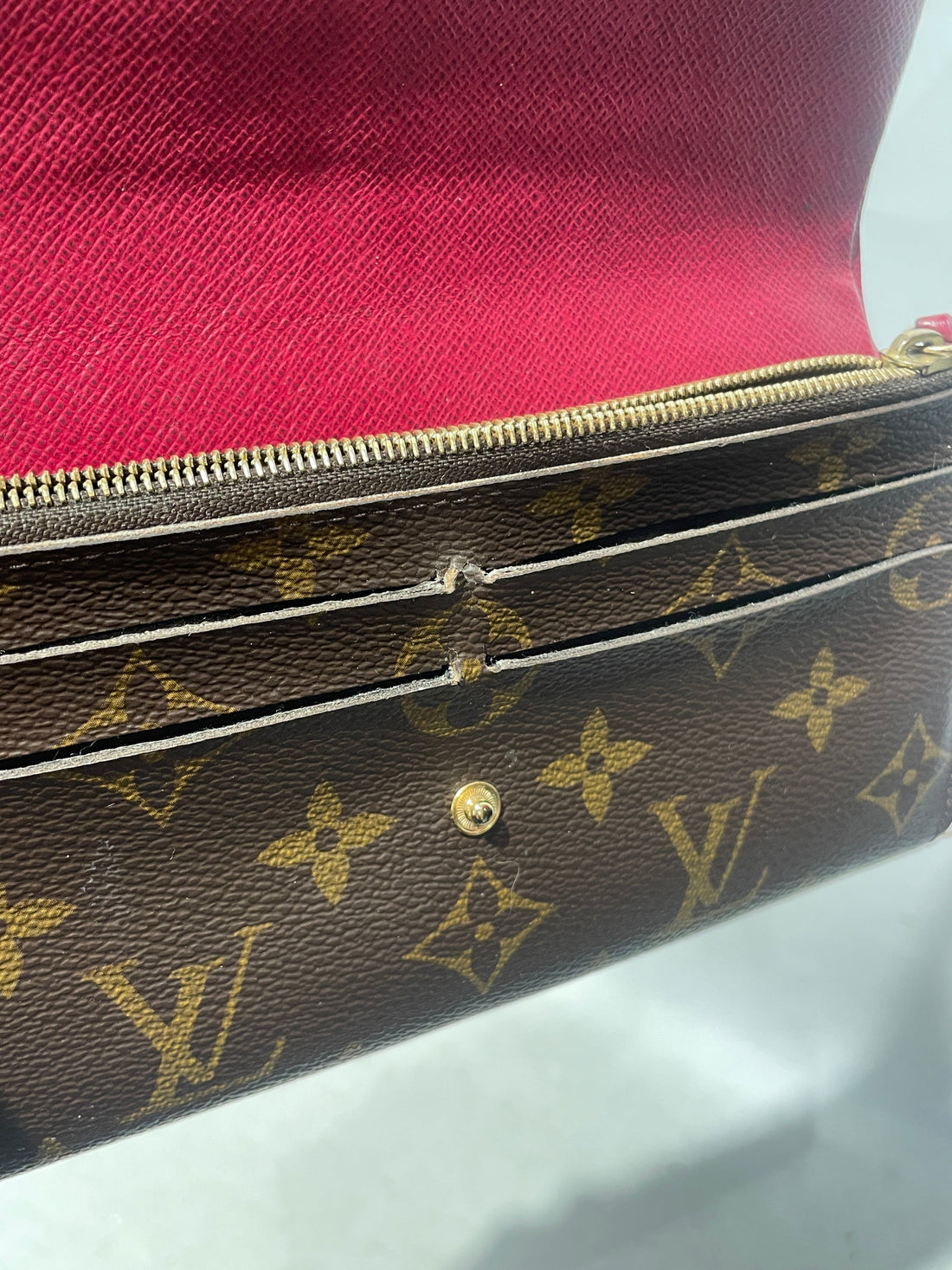 LOUIS VUITTON/Long Wallet/Monogram/Leather/BRW/EMILIE WALLET
