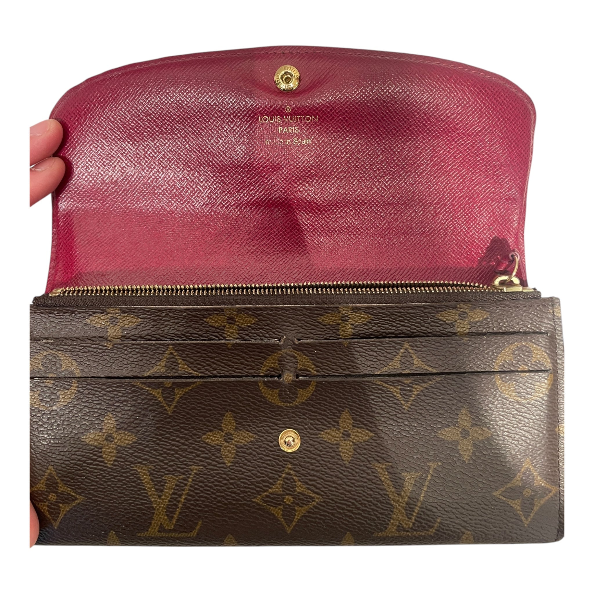 LOUIS VUITTON/Long Wallet/Monogram/Leather/BRW/EMILIE WALLET