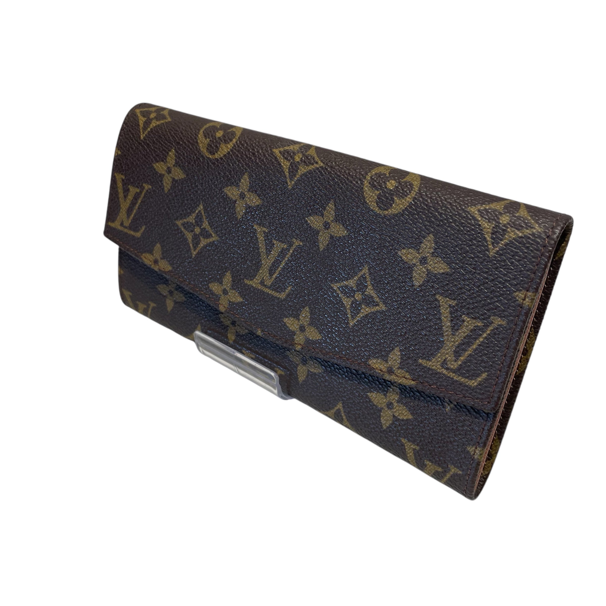 LOUIS VUITTON/Long Wallet/Monogram/Leather/BRW/LV Sarah Wallet