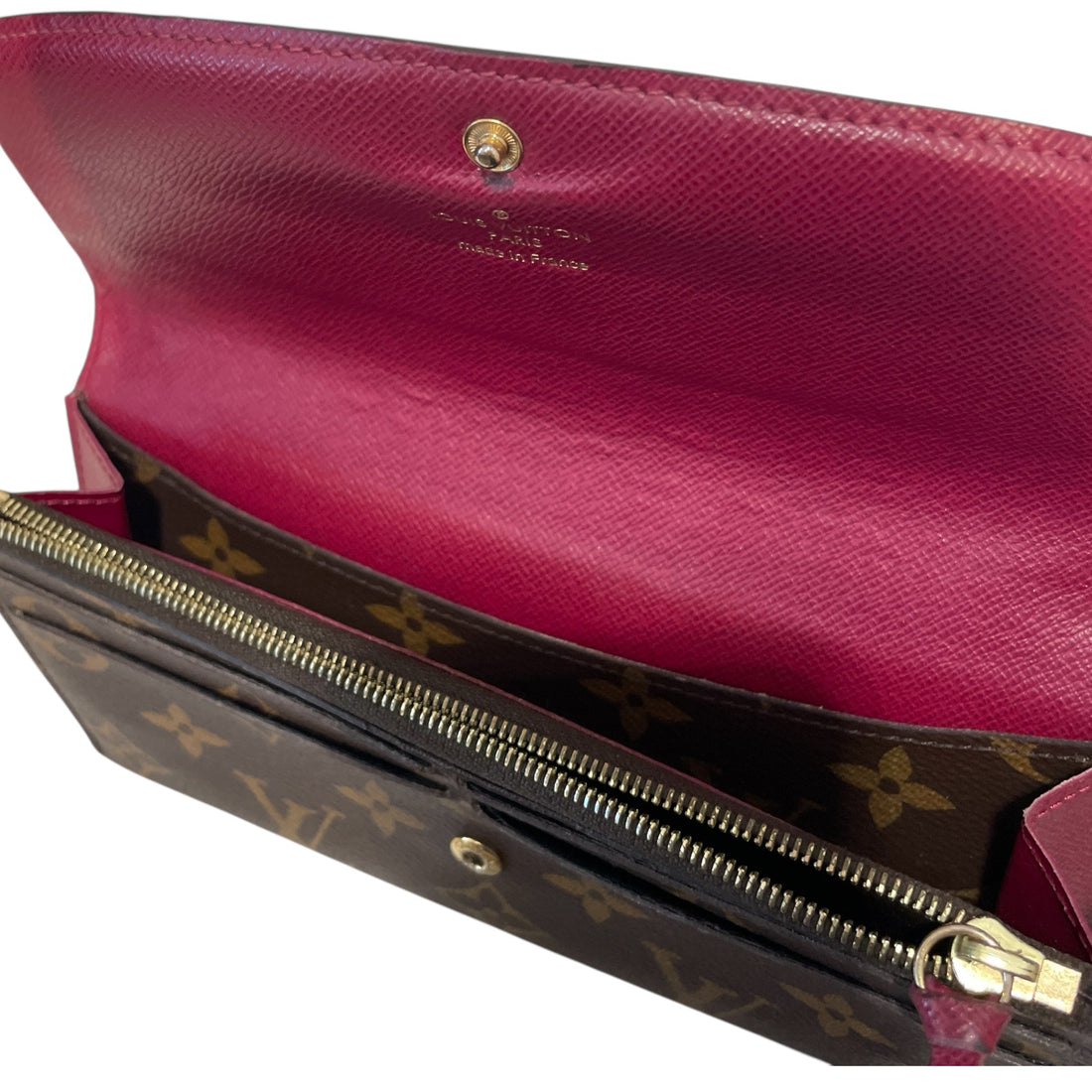 LOUIS VUITTON/Long Wallet/Monogram/Leather/BRW/Bifold Walet