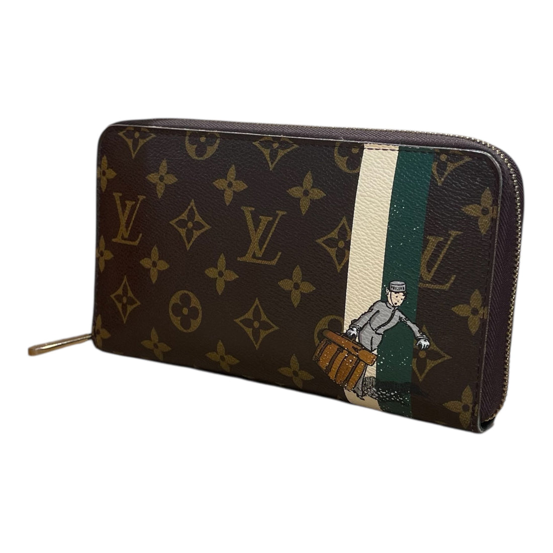 LOUIS VUITTON/Long Wallet/Monogram/Leather/BRW/groom zippy