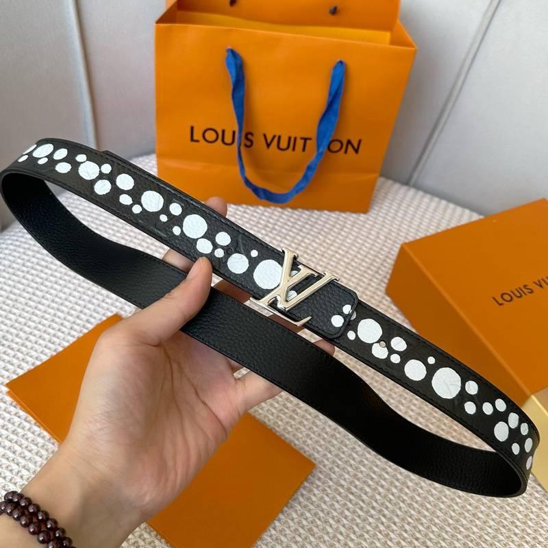 Louis Vuitton x Yayoi Kusama LV Initiales Reversible Infinity Dots Belt Black/White