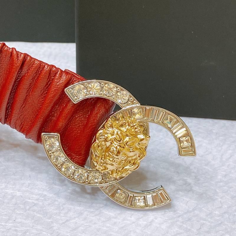 Chanel Leather Women’s Belt 'Red'