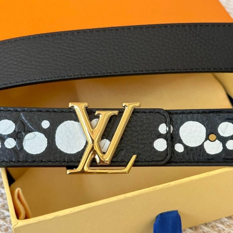 Louis Vuitton x Yayoi Kusama LV Initiales Reversible Infinity Dots Belt Black/White
