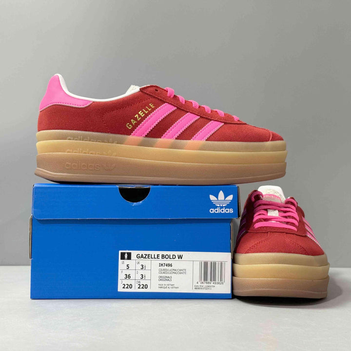 Adidas Originals Gazelle Bold 'Collegiate Red Lucid Pink'