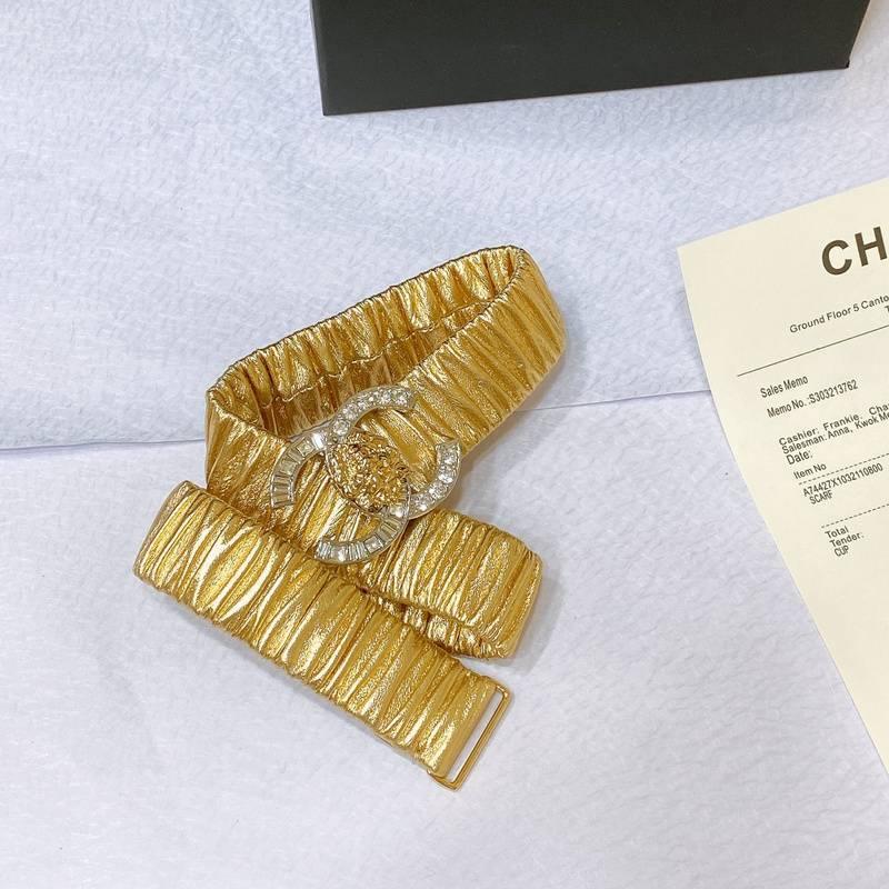 Chanel Leather Women’s Belt 'Yellow'