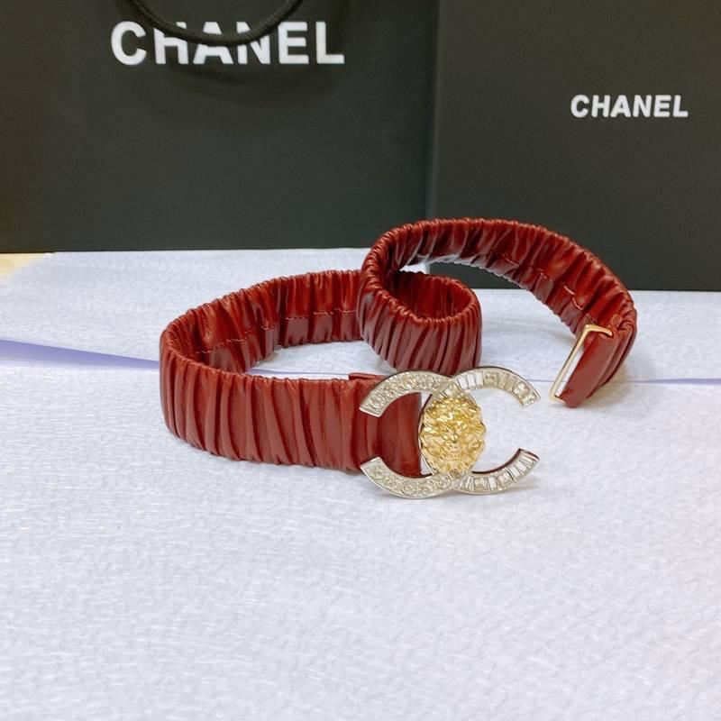 Chanel Leather Women’s Belt 'Red'